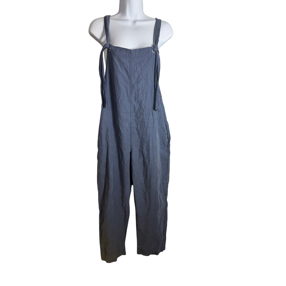 Forever 21 Blue Tie Strap Relaxed Overalls Jumpsuit Small